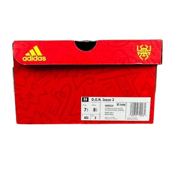 Adidas Men's D.O.N. Issue #3 Sonic Ink Solar Red Shoes H69014 Size 7.5 - Picture 10 of 10